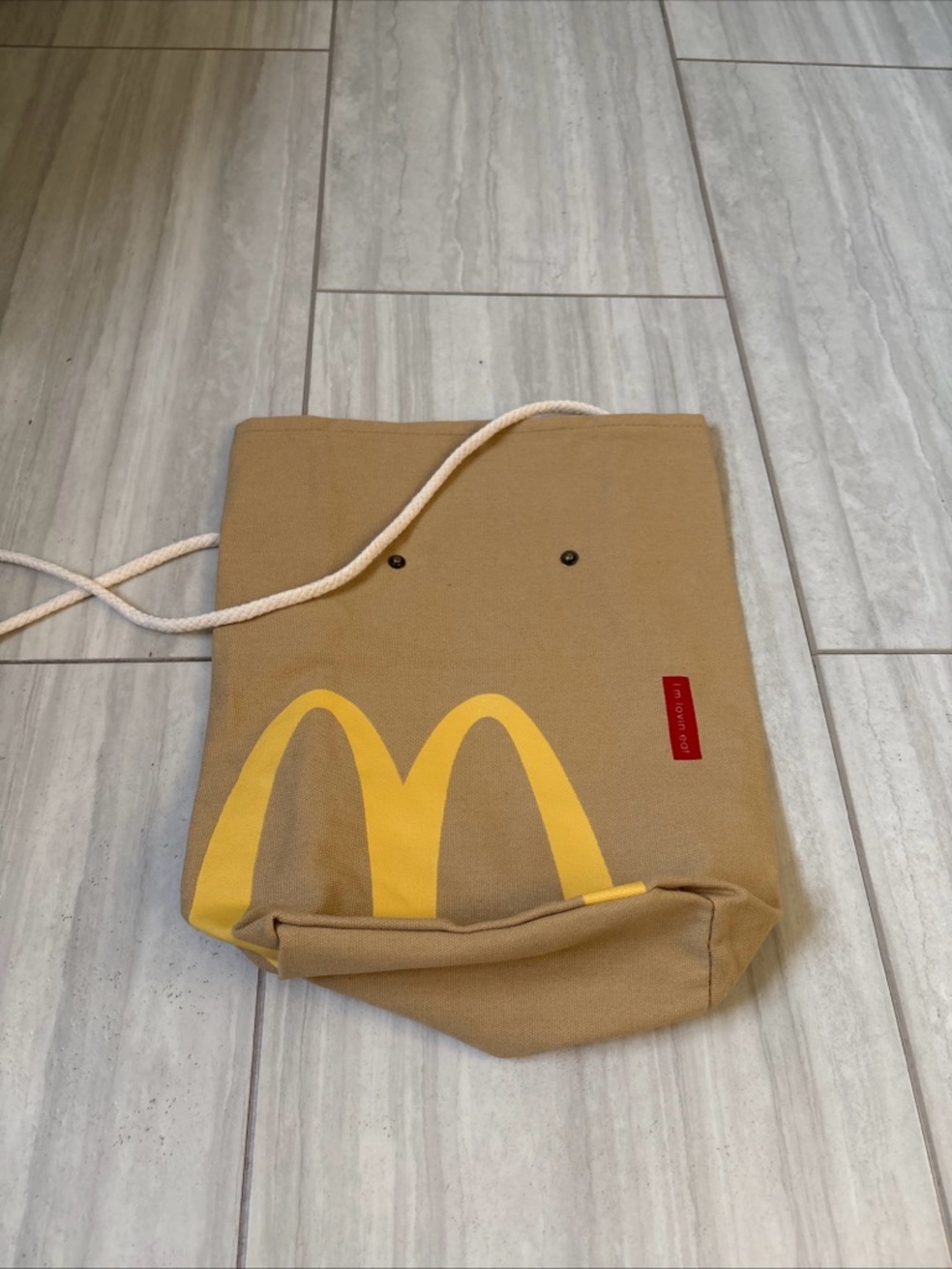 McDonald's i’m lovin eat Shoulder Bag Sack Lunch